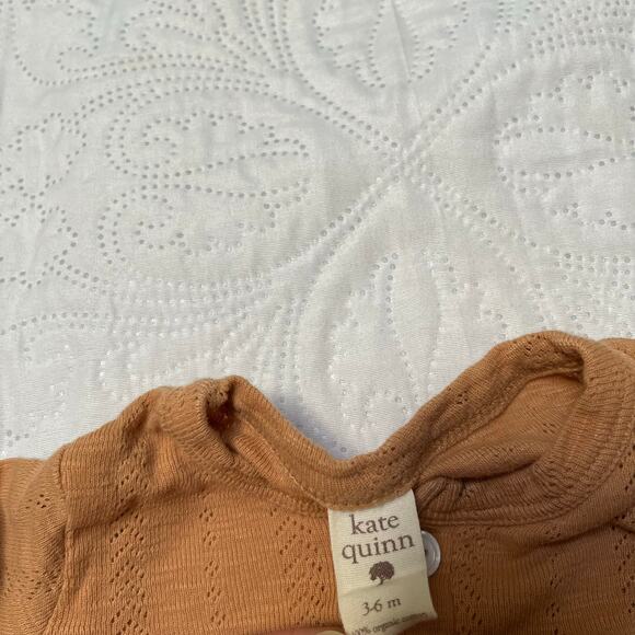 Kate Quinn Organic Pointelle Union Suit Romper 6m - Picture 6 of 6